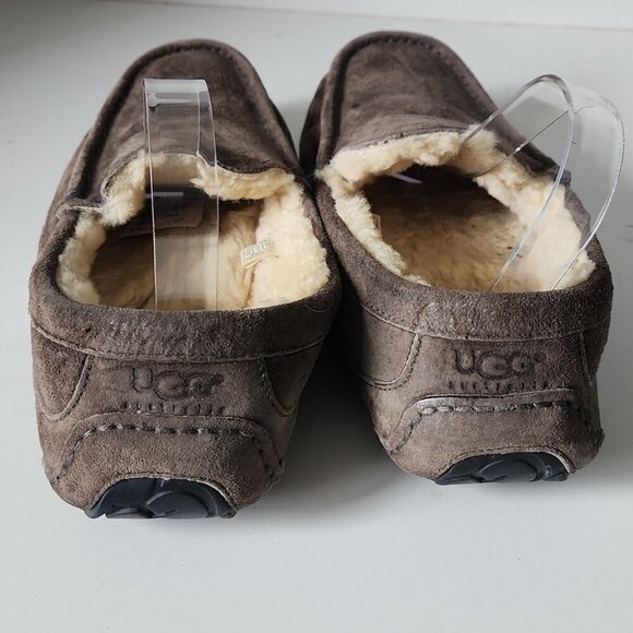 UGG | Ascot Men Gray Suede Shearling Mens Sz 10 - Picture 4 of 5